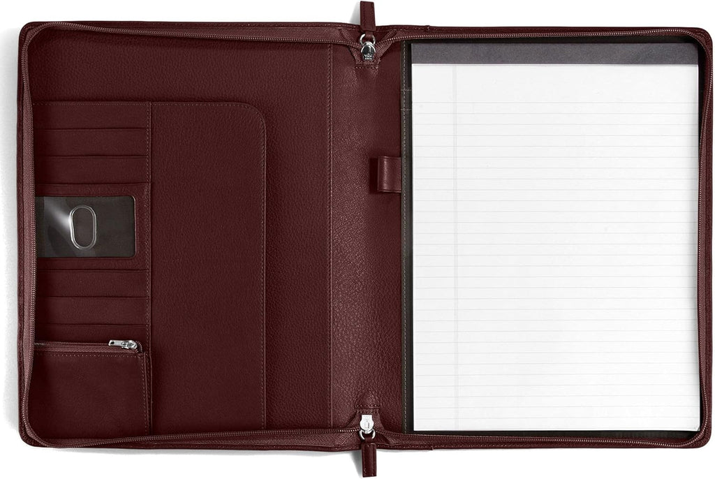 Cognac Zippered Padfolio G3036