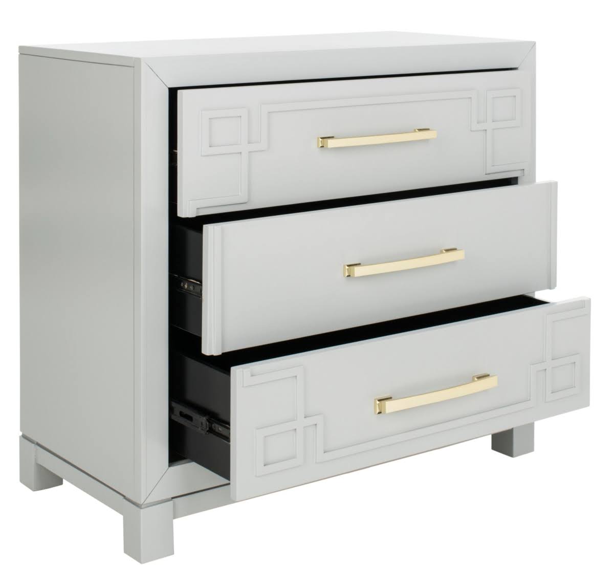 Blue/Gold 3 Drawer Chest H353