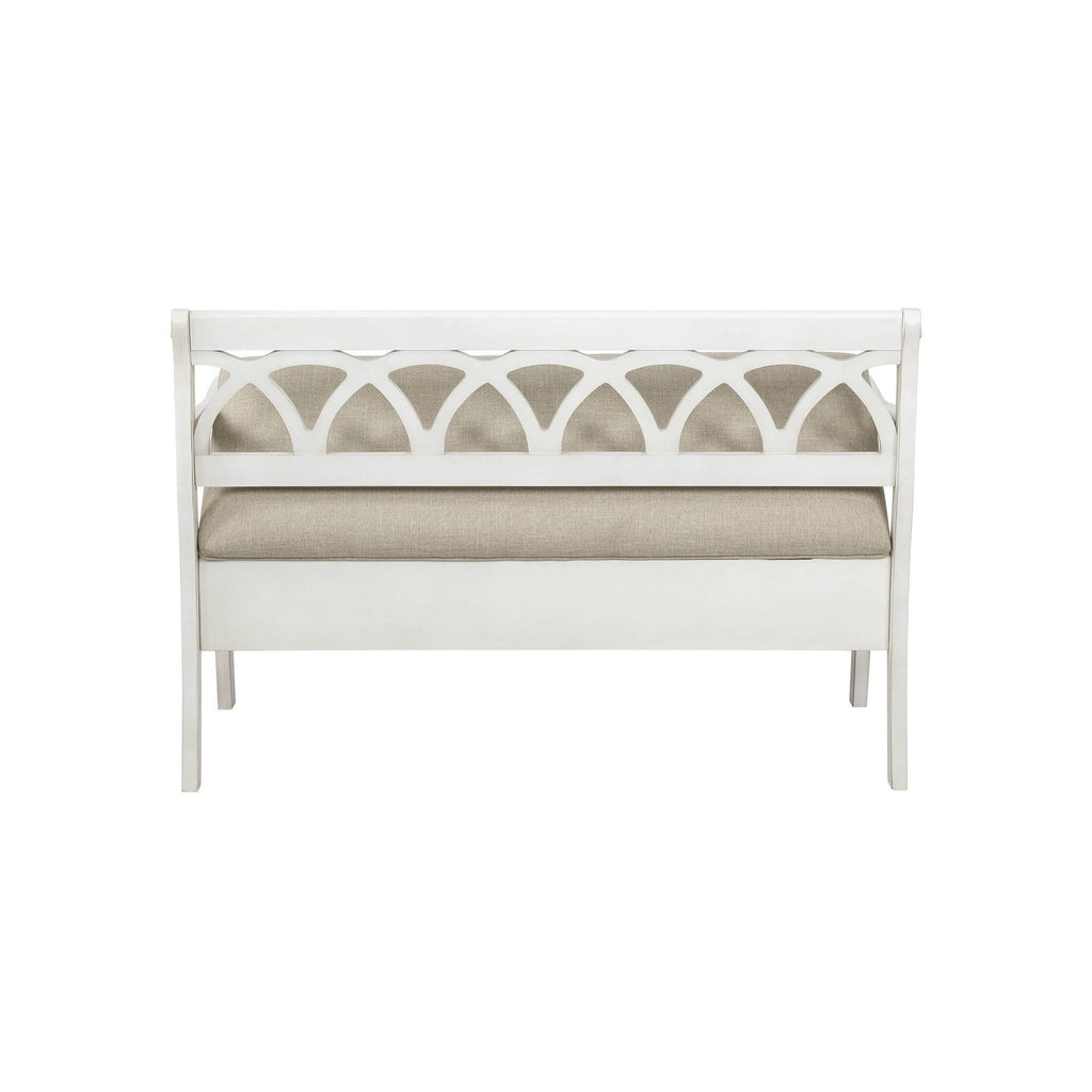 White Storage Bench R6175