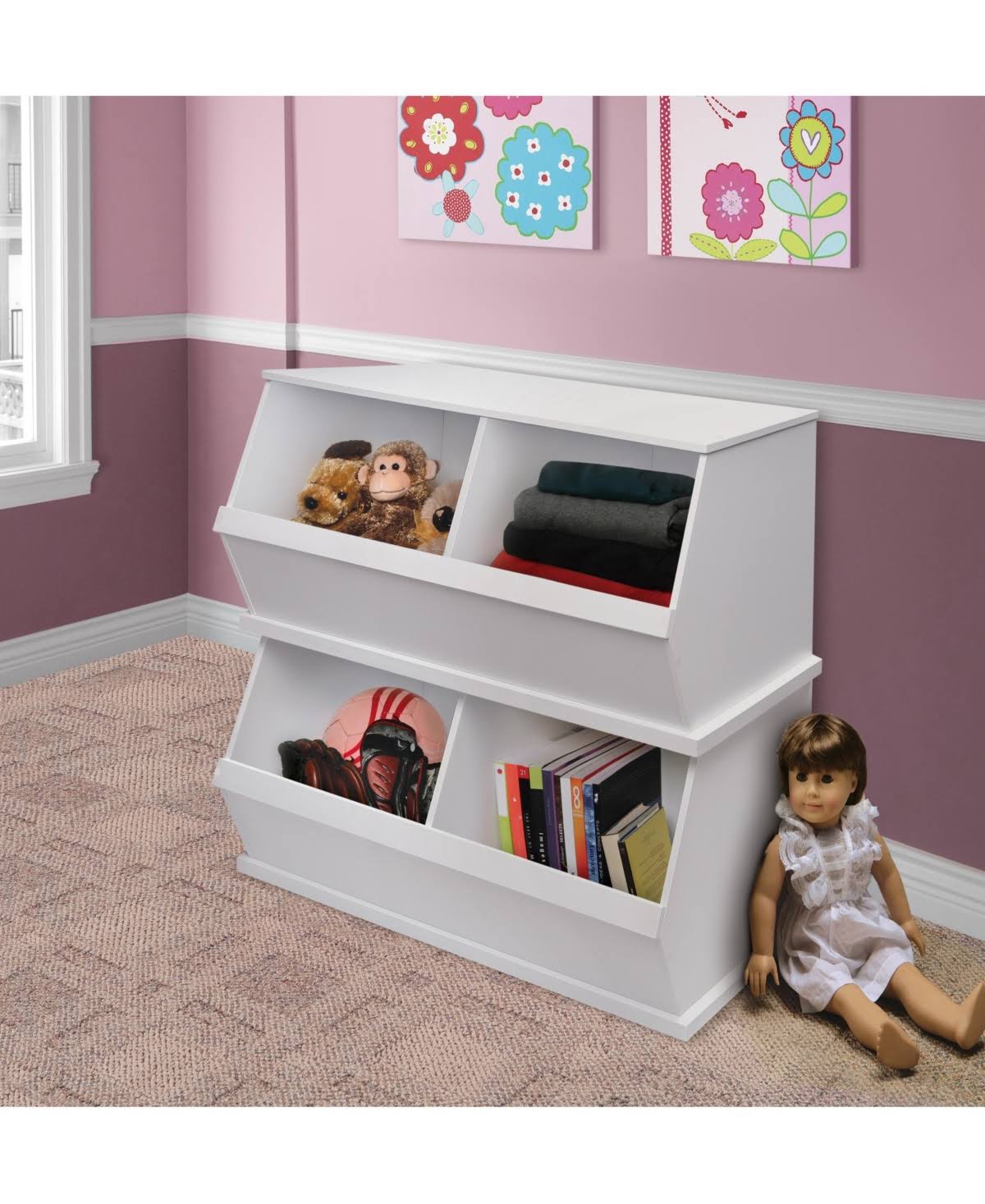 Espresso Two Bin Storage CUBBY O5050