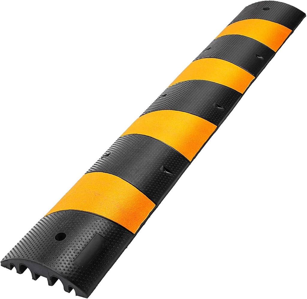 6 Feet Rubber Driveway Cable Protector Ramp 2-Channel C76406