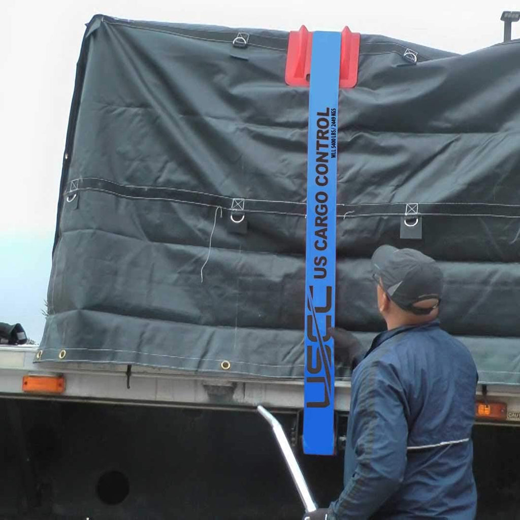 4 Inch x 50 Foot Blue Winch Strap with Chain Extension Pack of 2 L107397