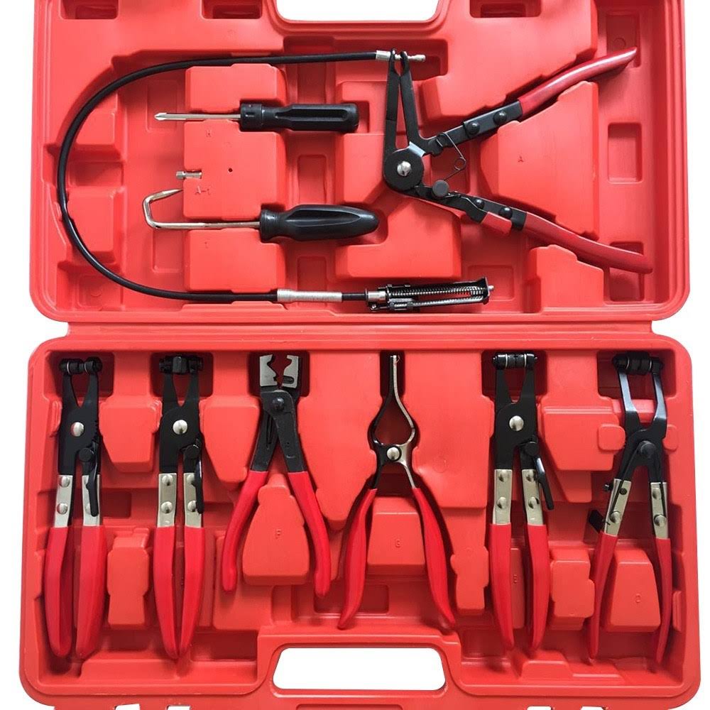 9pcs Flexible Hose Clamp Pliers Set with Long Reach Wire Removal Hand Tools M5954