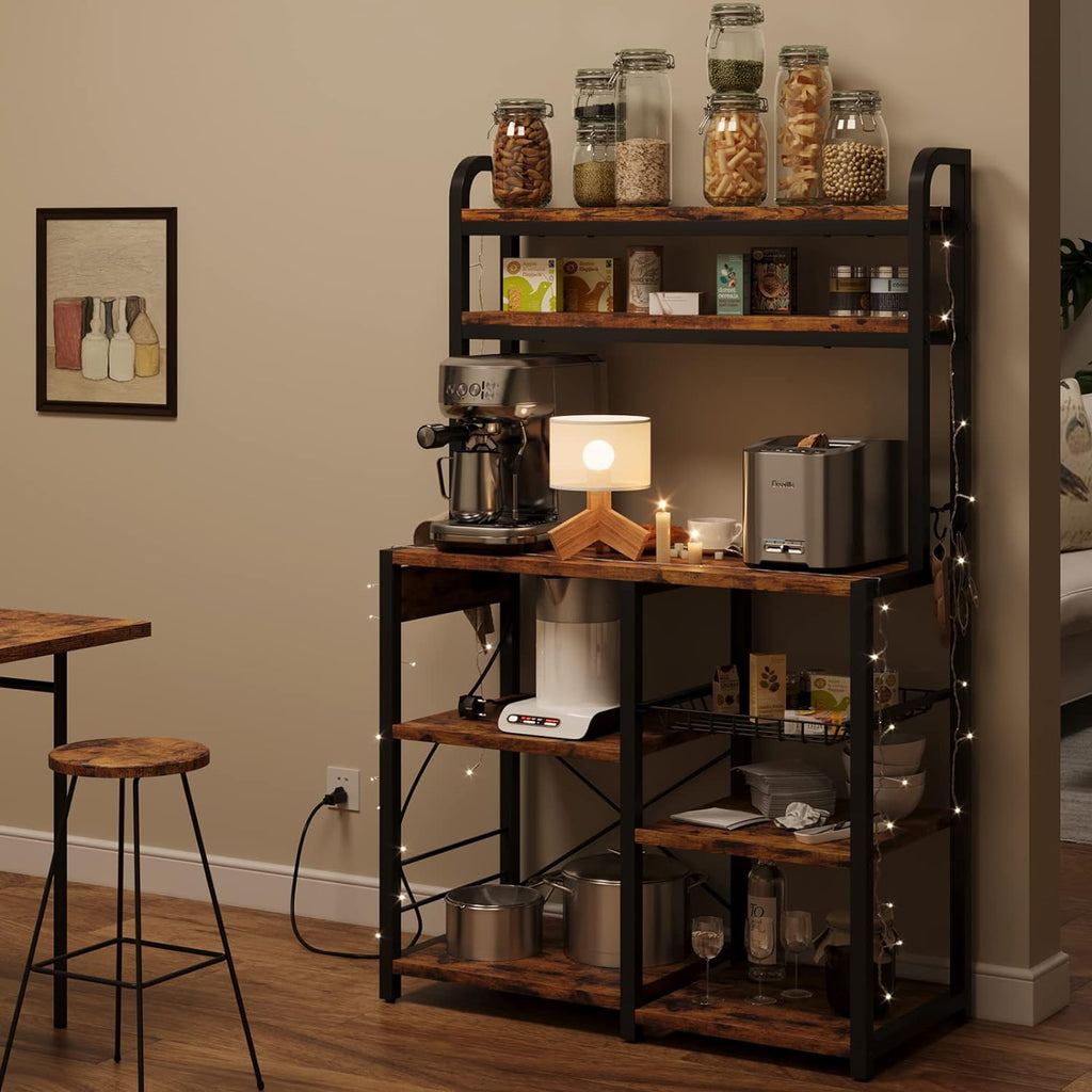 6-Tier Kitchen Rack with Wire Drawer E8180