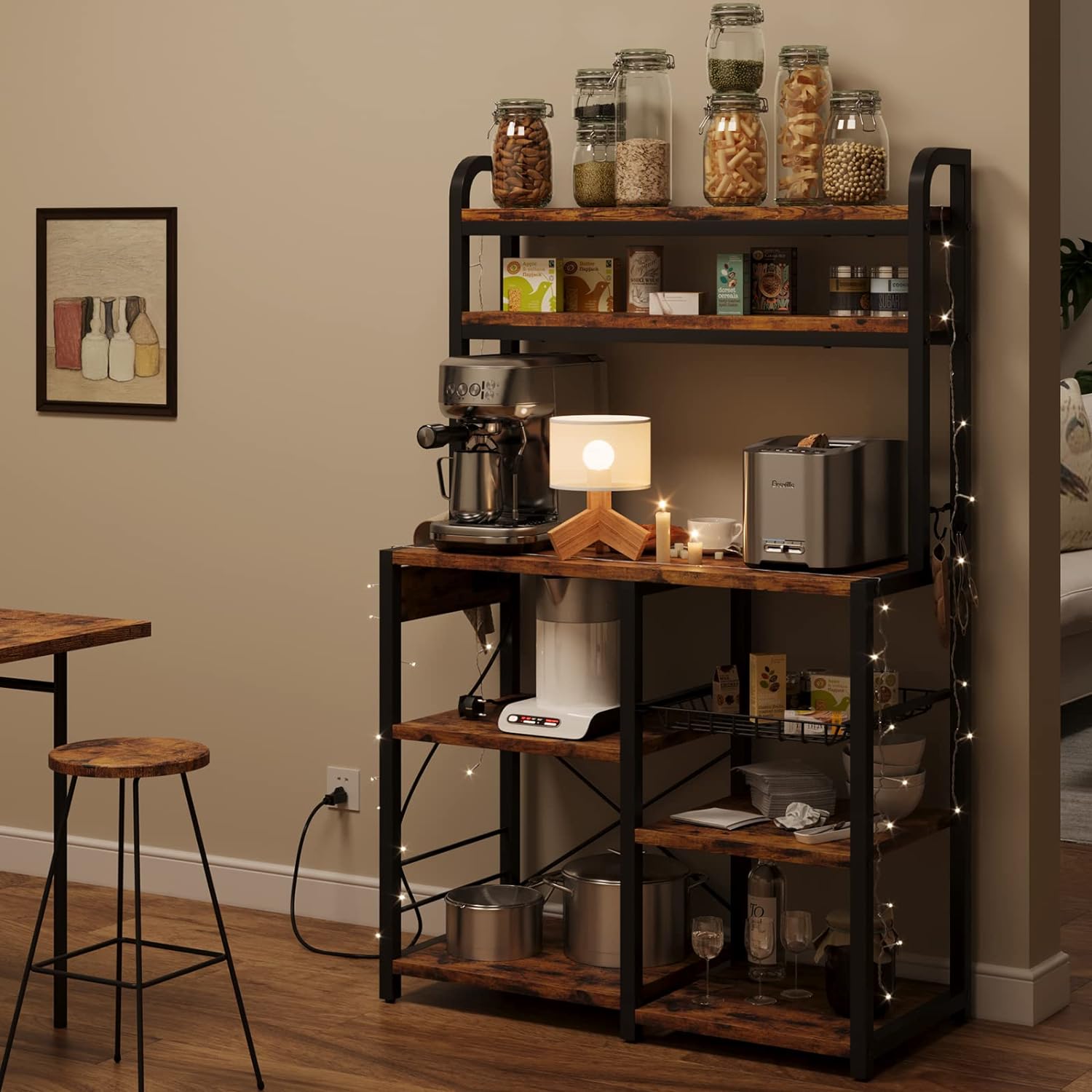 6-Tier Kitchen Rack with Wire Drawer E8180