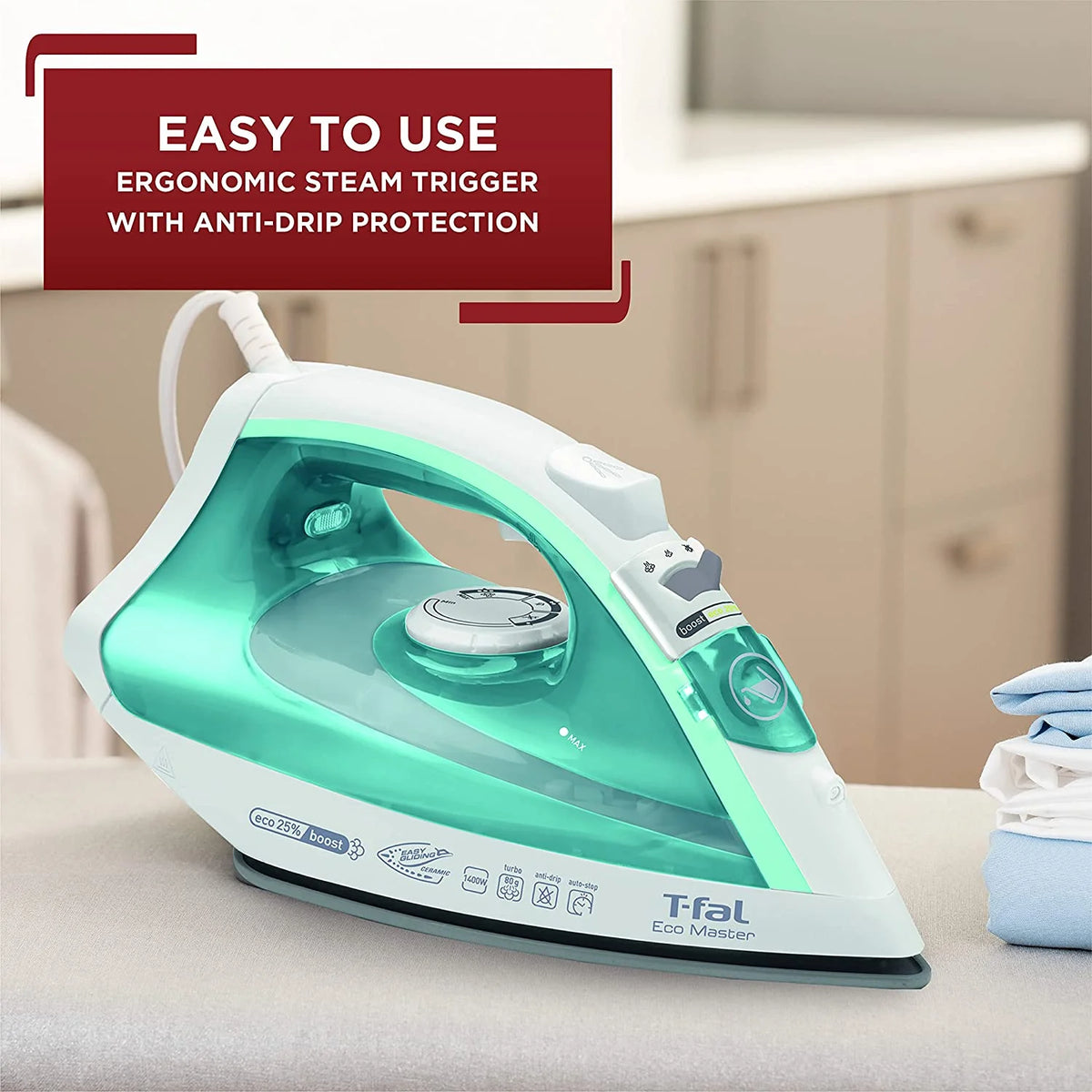 1400W Steam Iron with Ceramic Soleplate W625899