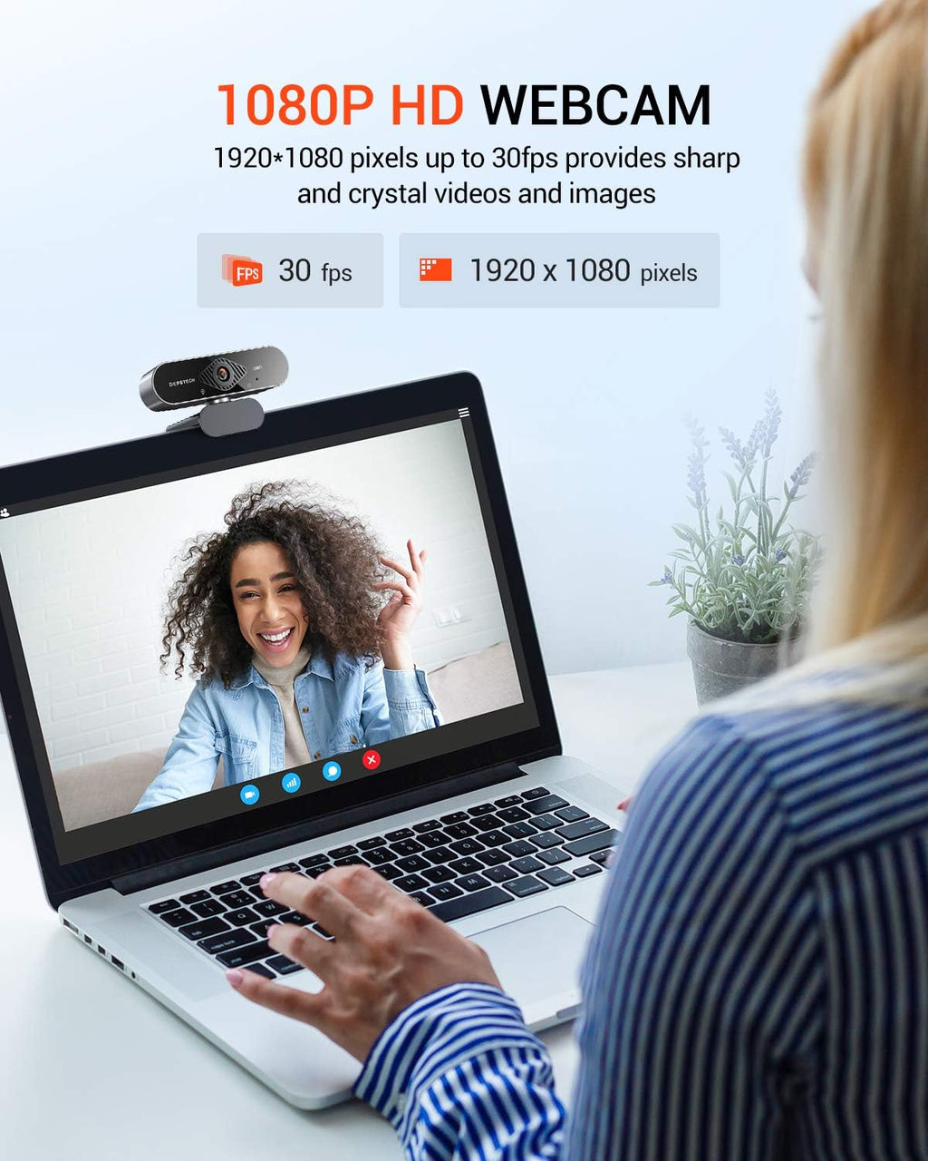 2 Pack 1080P HD USB Webcam with Microphone D220161