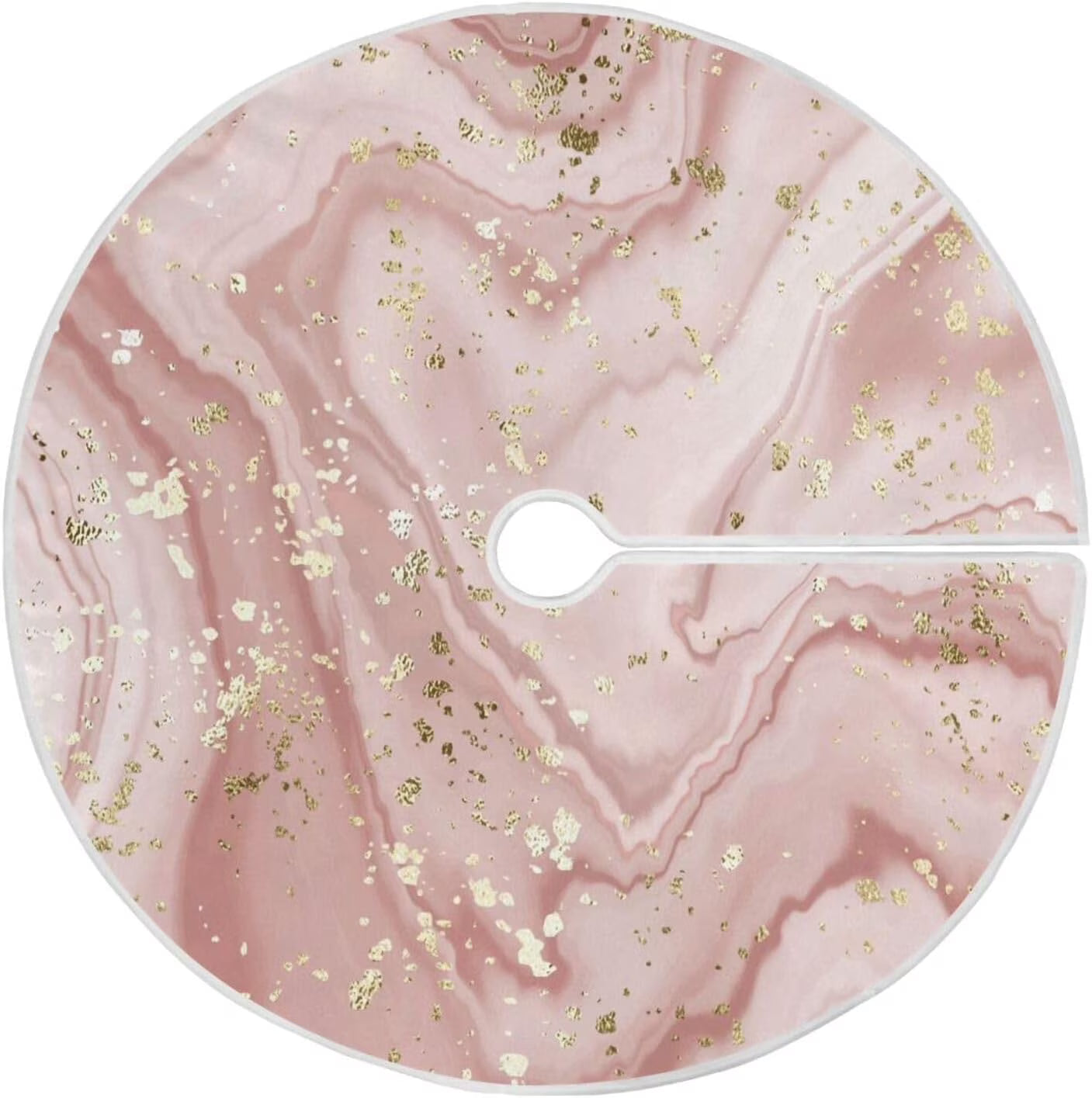 Rose Gold Marble Christmas Tree Skirt P3140