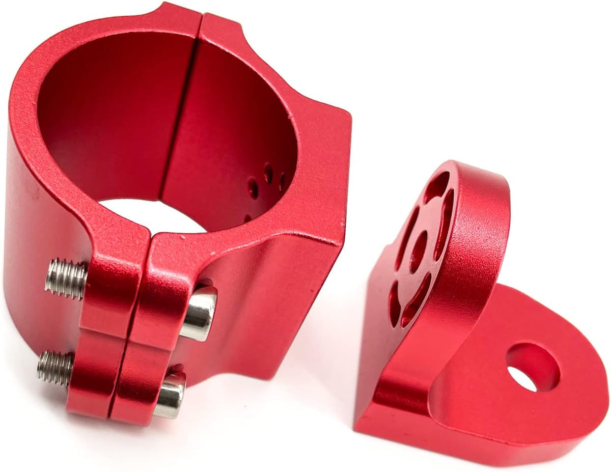 2 pcs Adjustable UTV Flag Mount Whip Light Bar Bracket for 1.75 to 1.85 Roll Bar (red) L990440