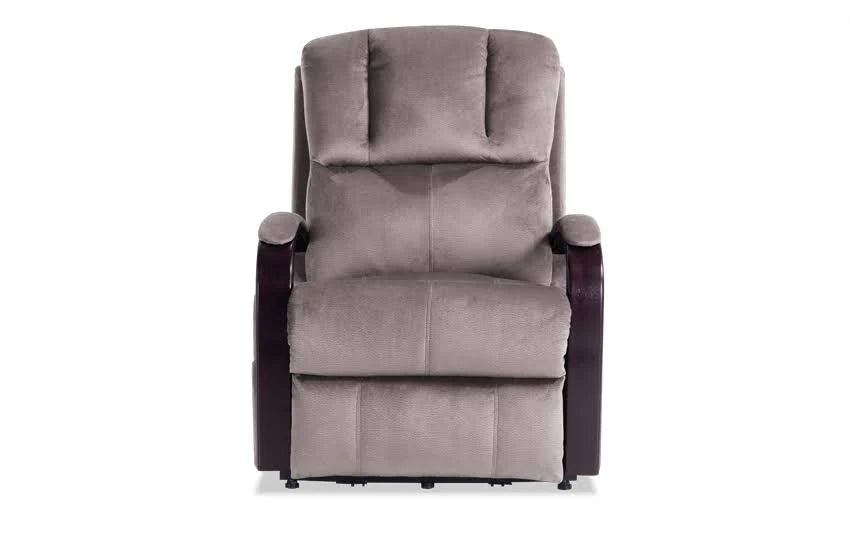 Gray Polyester Power Lift Recliner A205