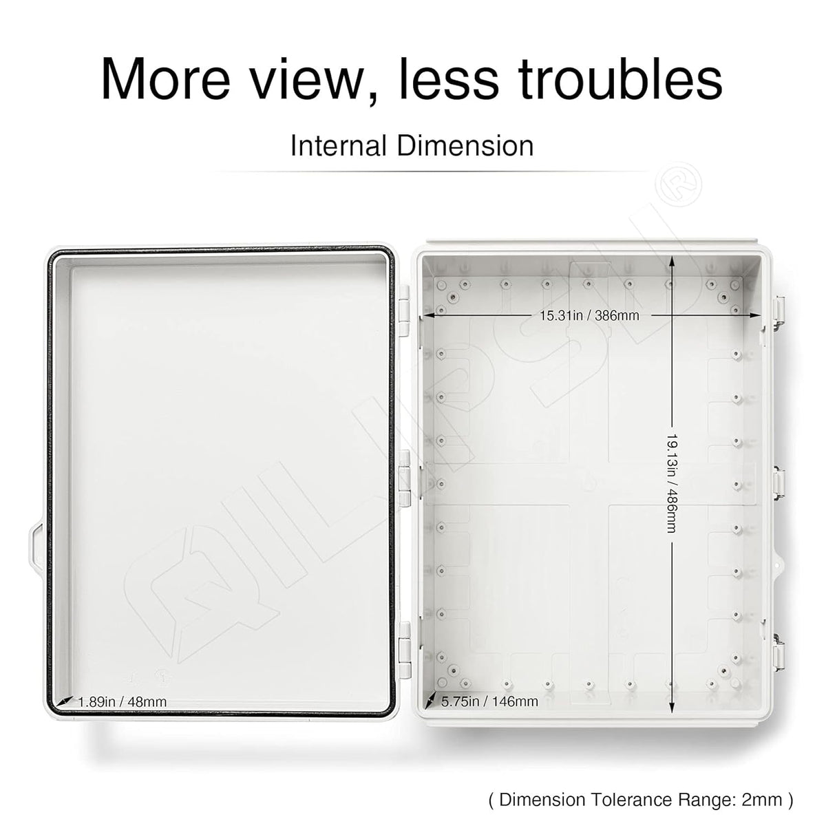 Junction Box with Mounting Plate, IP67 Waterproof ABS Plastic Grey I4991