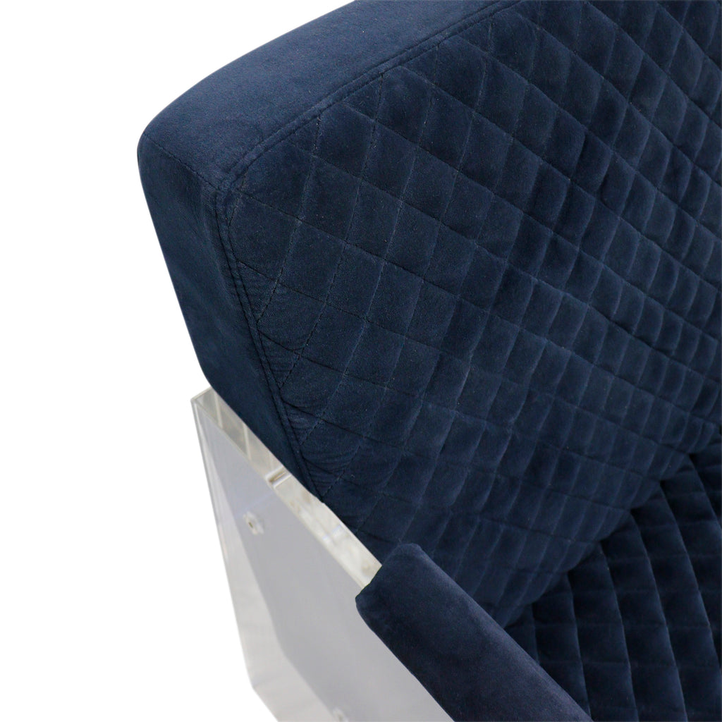Navy Velvet Accent Chair Z393067