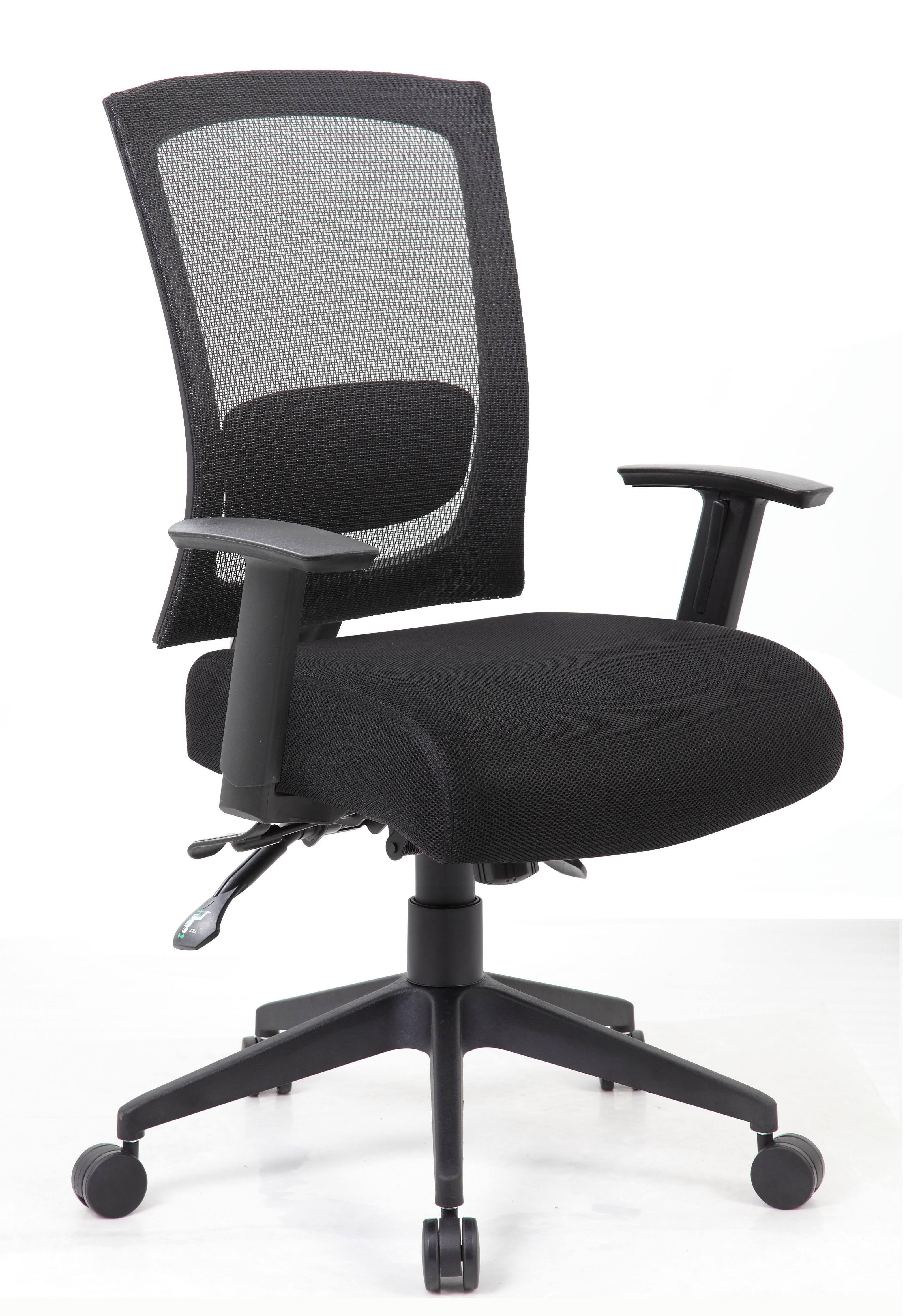 Black Mesh Back Task Chair with Seat Slider M302776