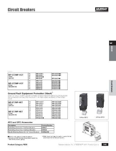 20 Amp Single Pole Ground Fault Equipment Protection Circuit Breaker F31510