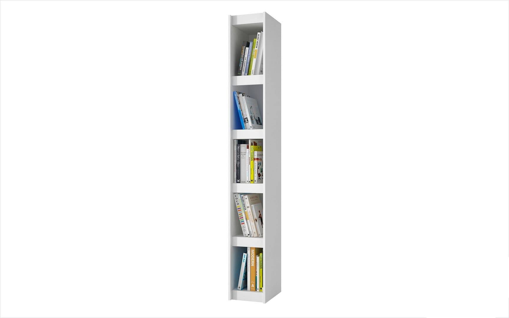 White 5 Shelves Bookcase I2018