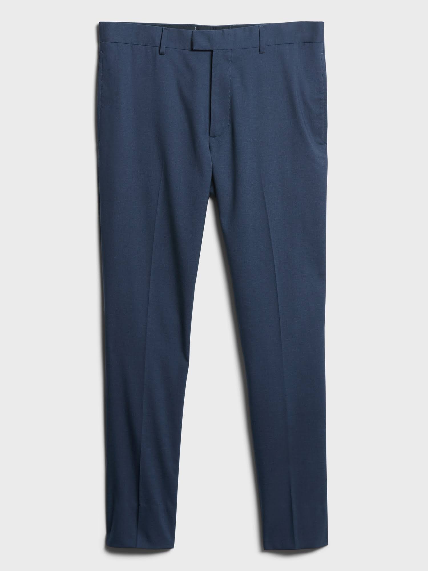 Navy Slim Stretch Cotton Pant 38W 32L Y110