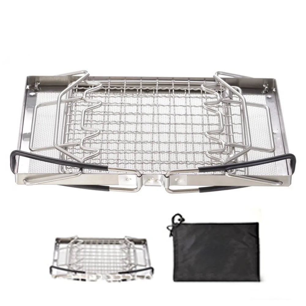 Stainless Steel Folding Camp Stove Toaster Rack N811091