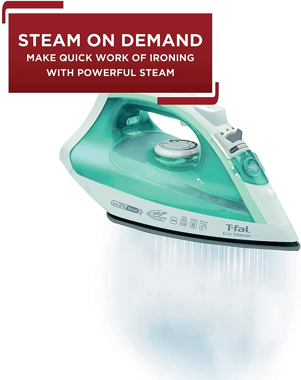 1400W Steam Iron with Ceramic Soleplate W625899