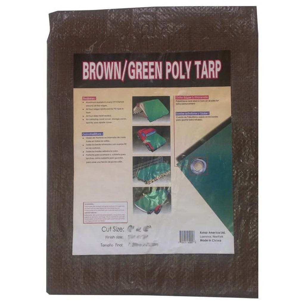 10-ft x 12-ft Reversible Brown/Green Poly Tarp O719