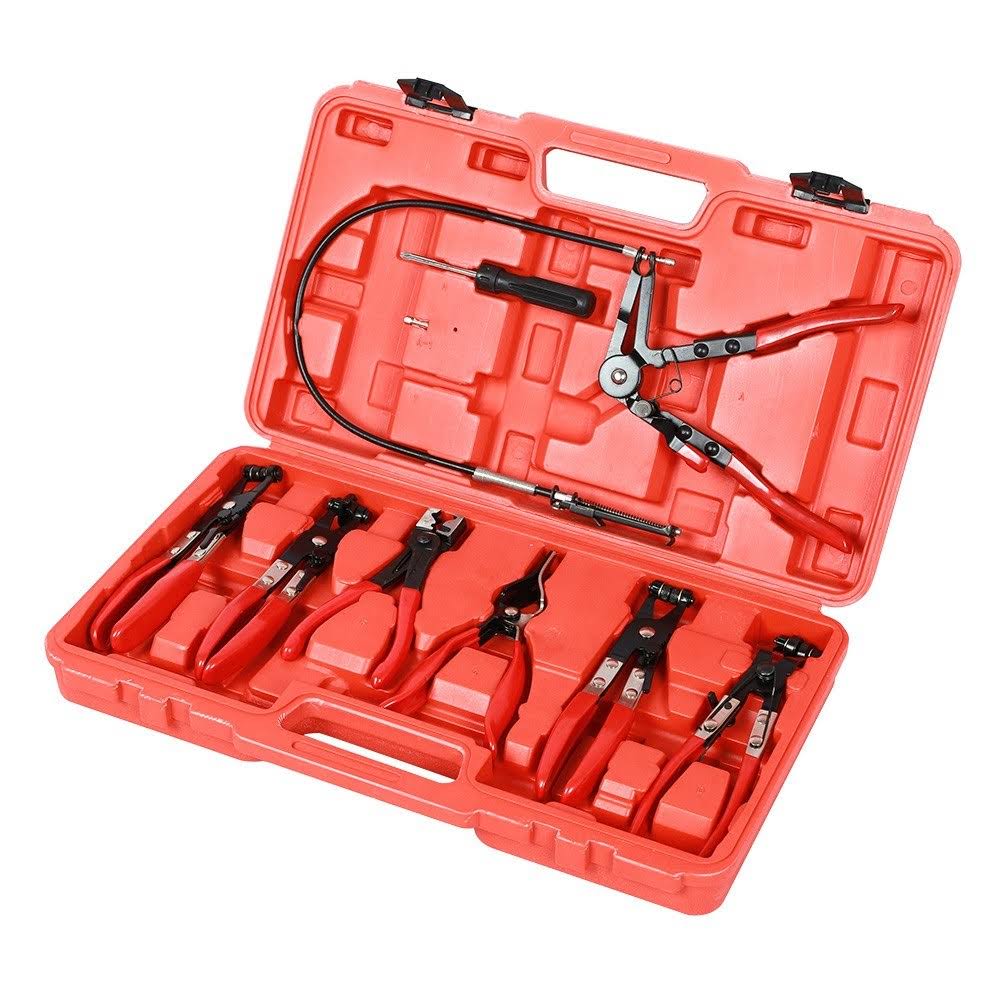 9pcs Flexible Hose Clamp Pliers Set with Long Reach Wire Removal Hand Tools M5954