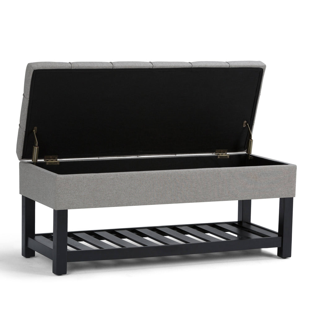 Grey Storage Ottoman Bench G99623
