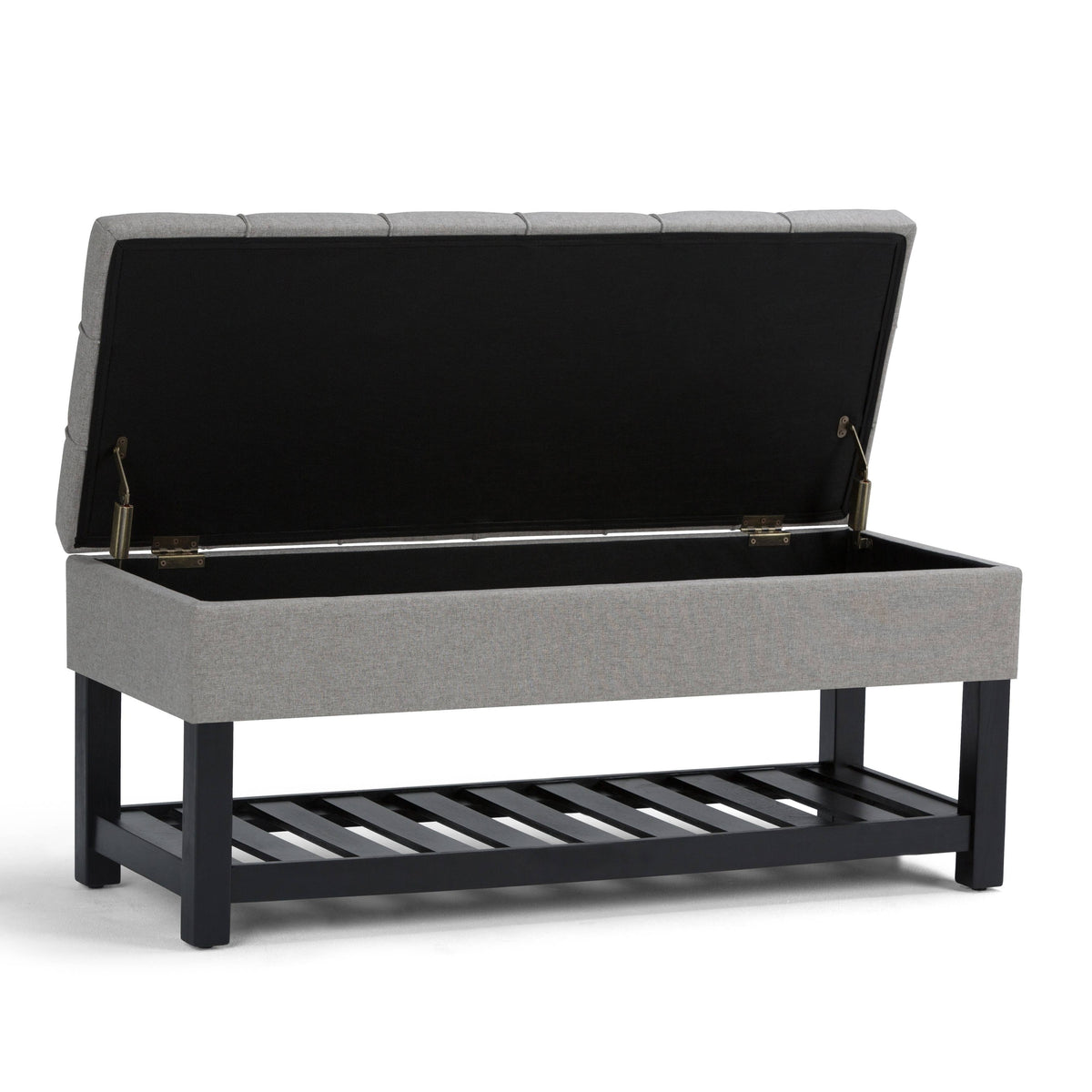 Grey Storage Ottoman Bench G99623