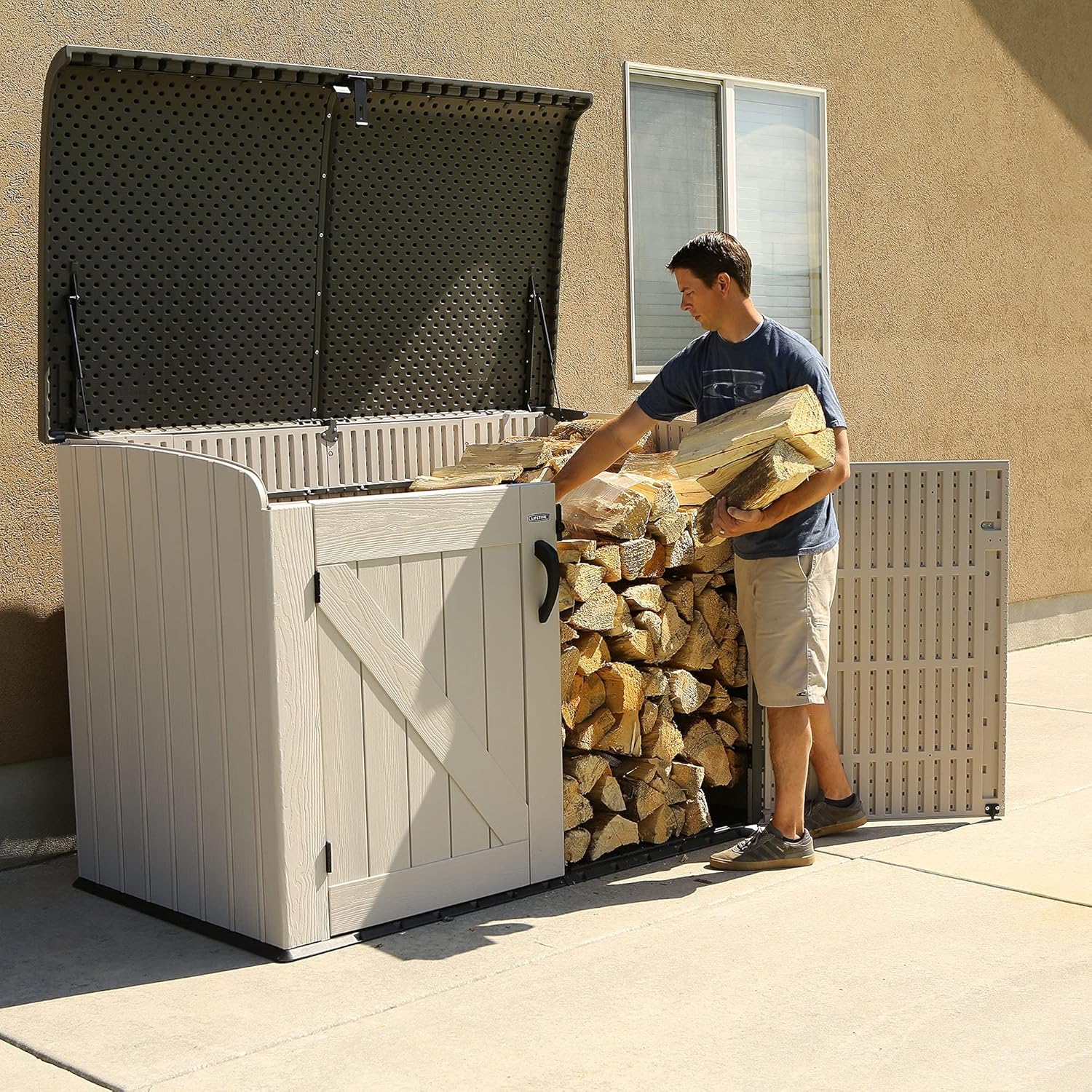 Tan Horizontal Storage Box W455084