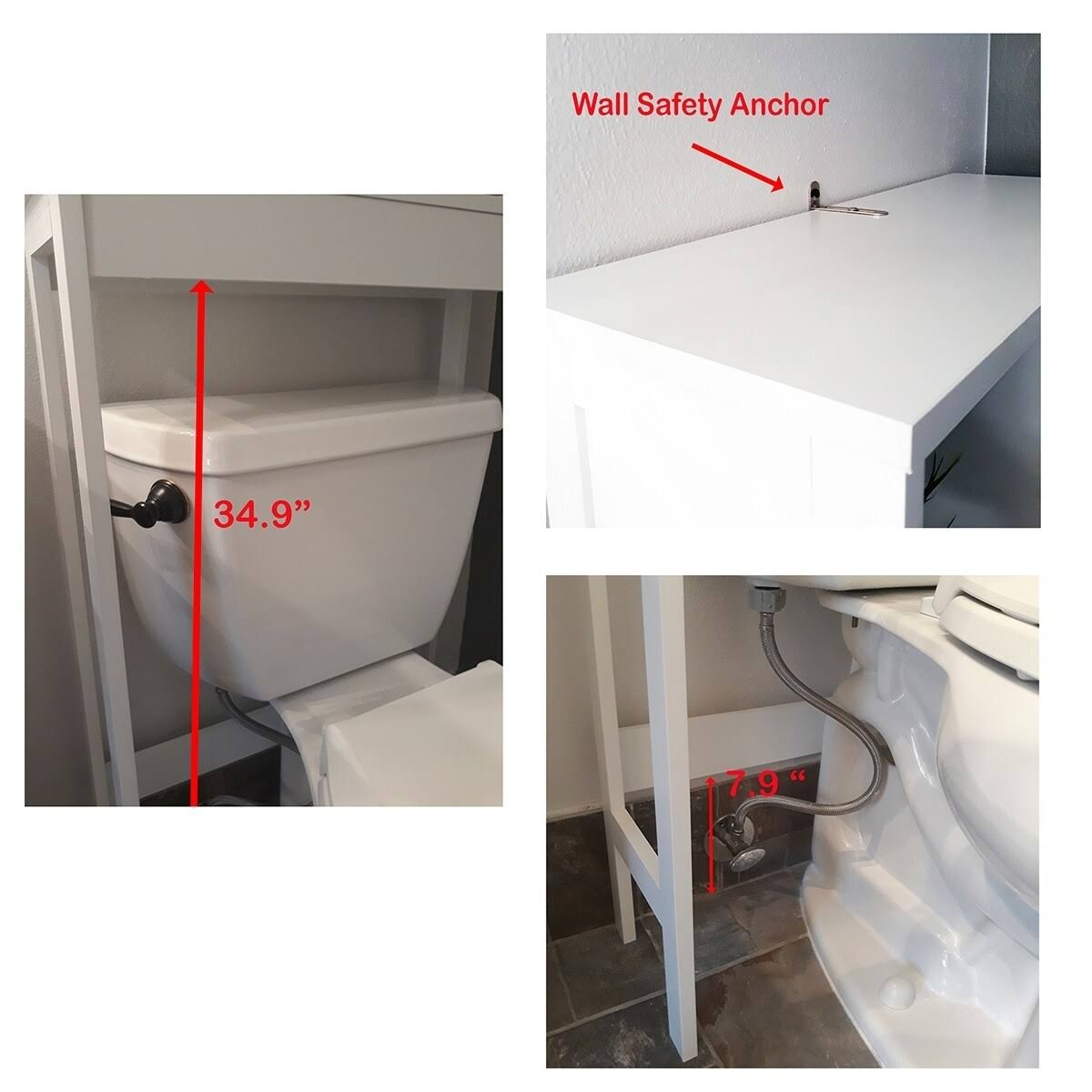Lacquered White Over The Toilet Cabinet B64308