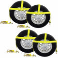 Car Carrier Tire Holder Basket Straps with Swivel Hooks & Ratchet H438