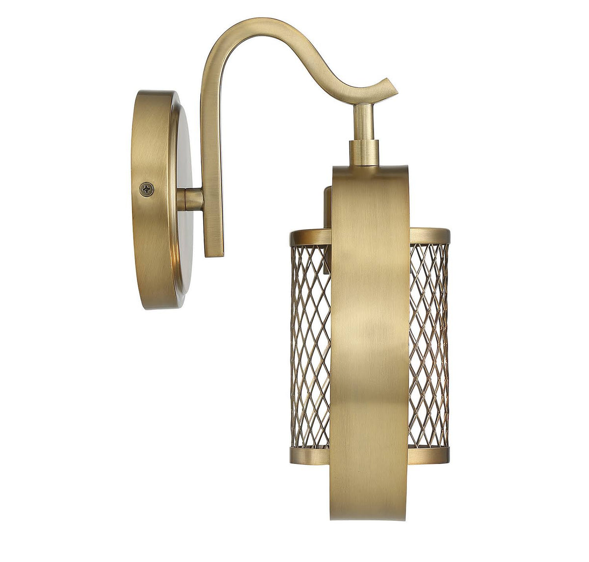 Natural Brass 1 Light Sconce W3954