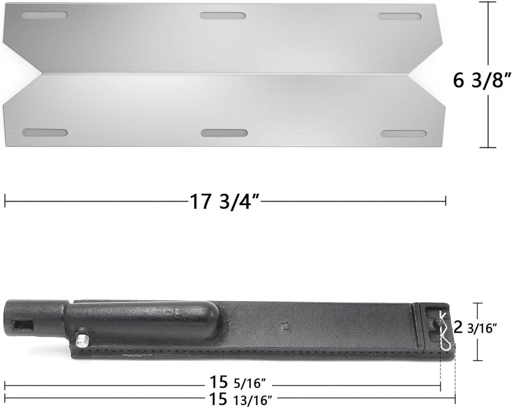 17 3/4” Heat Plates and 15 13/16” Burners Replacement, Pack of 2 Q716759
