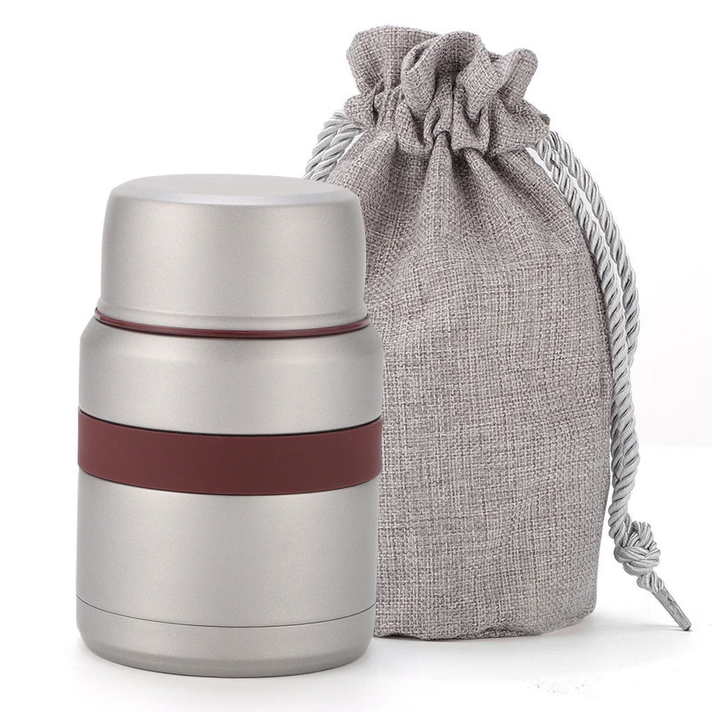 Stainless Steel Vacuum Insulated Food Flask with Spoon I353