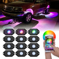 12 Pod Waterproof LED Rock Lights Kit with Bluetooth Controller E290002