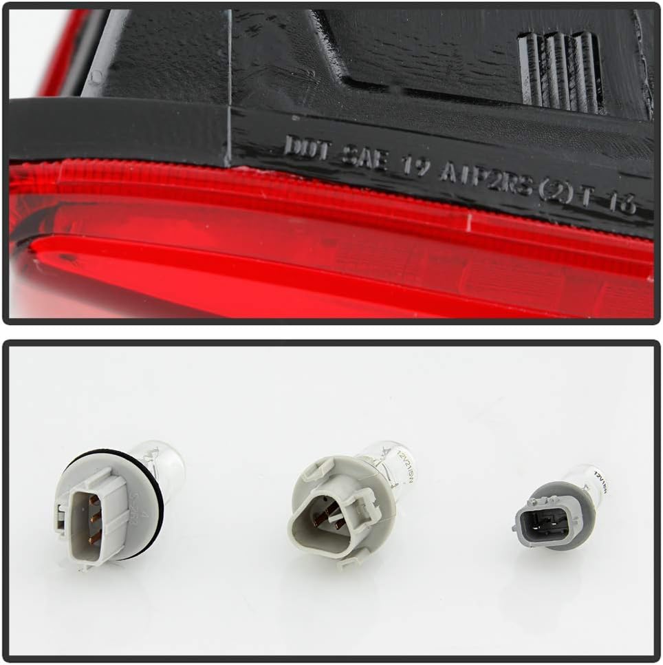 Red Clear Rear Tail Lights Brake Lamps Assembly Pair Set I831