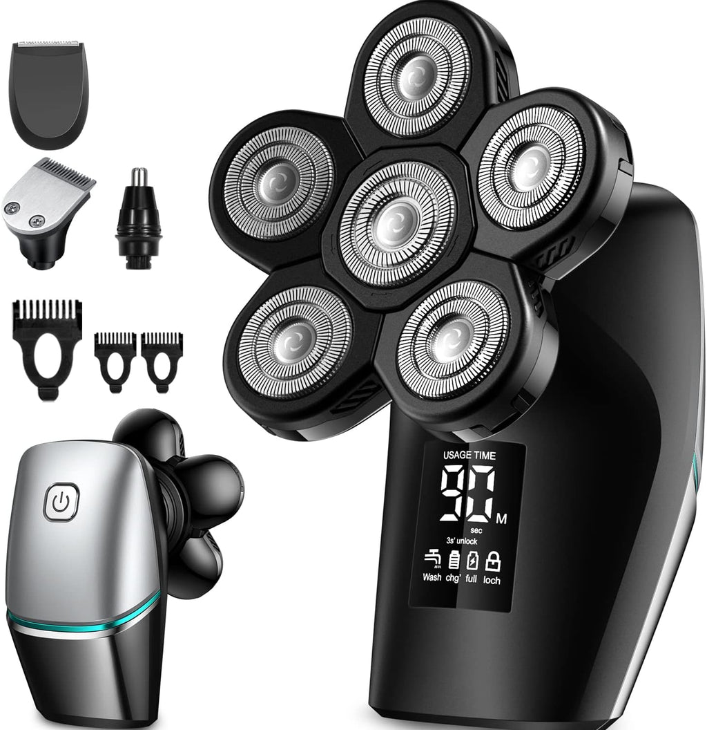 Head Shaver Electric Rechargeable LED Display Waterproof Pack of 2 S1728
