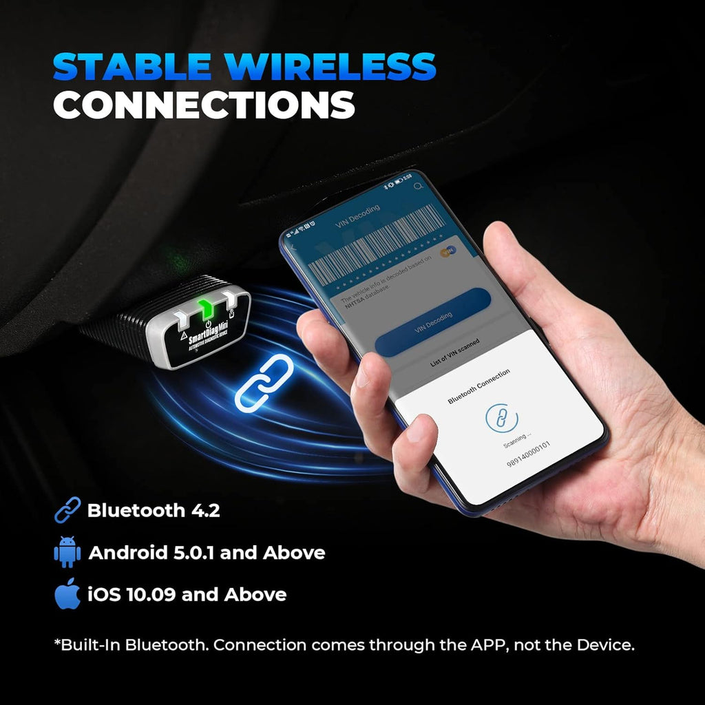 OBD2 Bluetooth Car Diagnostic Tool, Pack of 2 D8708