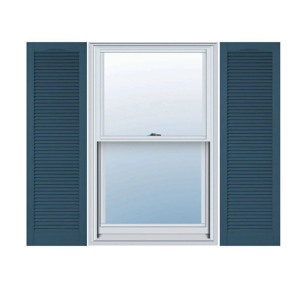 18 inchw x 92 inchh Vinyl Louver Shutters with Shutter-Loks H505