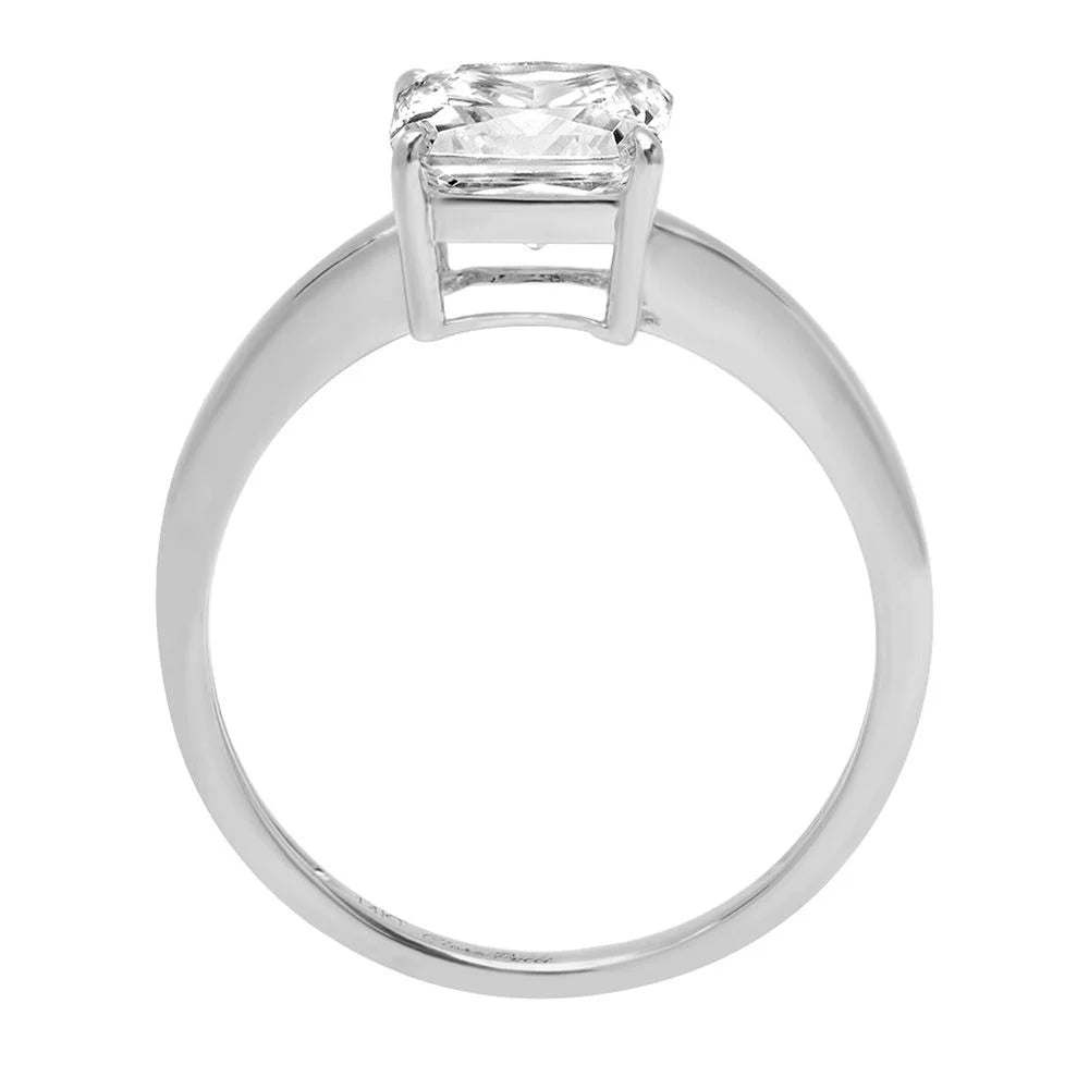 18K White Gold Solitaire Engagement Ring R644