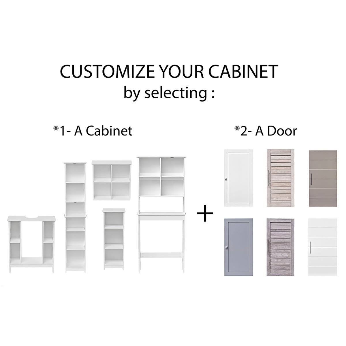 Lacquered White Over The Toilet Cabinet B64308