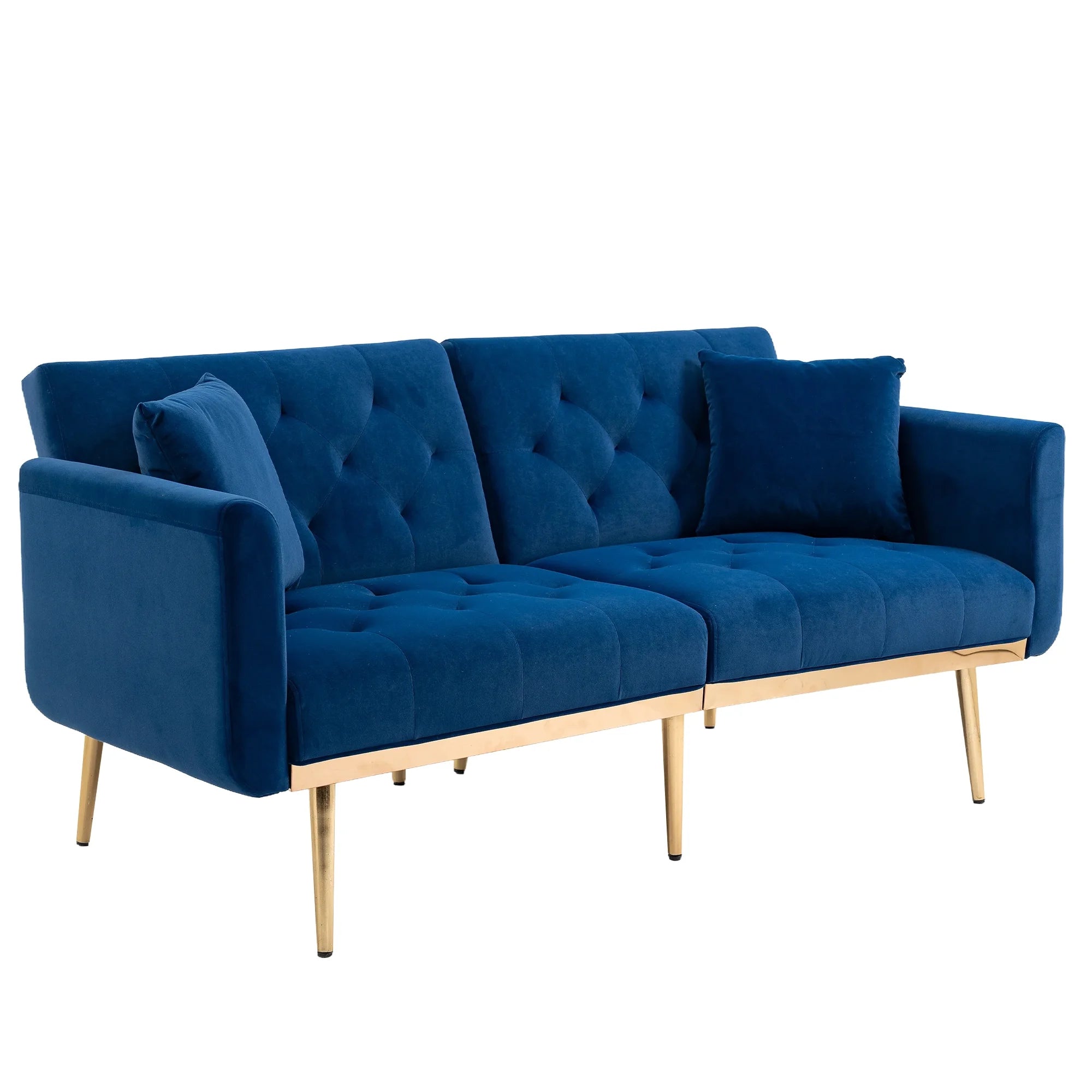 Blue Velvet Sofa Loveseat Set X5590