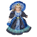 Porcelain Doll Figure with Wooden Stand V562