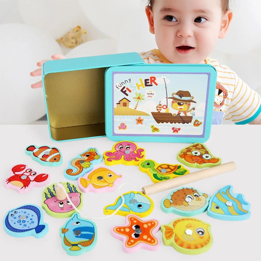Wooden Magnetic Fish Puzzle Game V36350