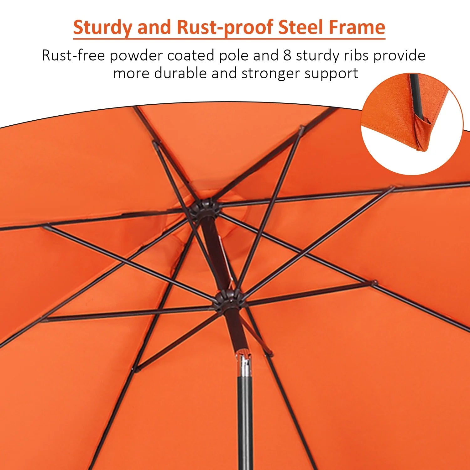 10ft Offset Patio Umbrella with Cross Base T6812