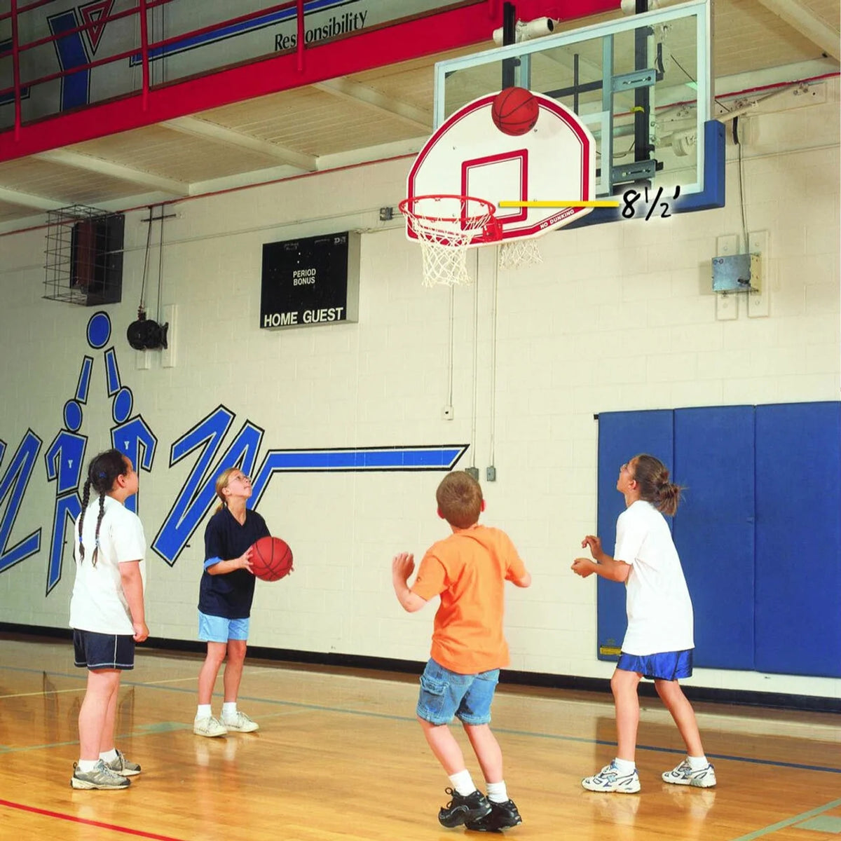 6-in-1 Adjustable Youth Basketball Goal L760619
