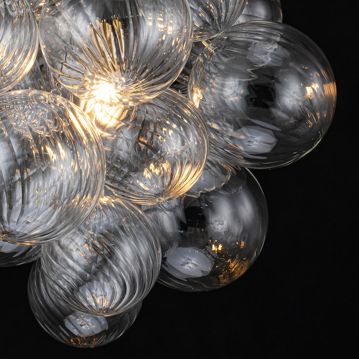 1-Light Dimmable Glass Globe Chandelier C337