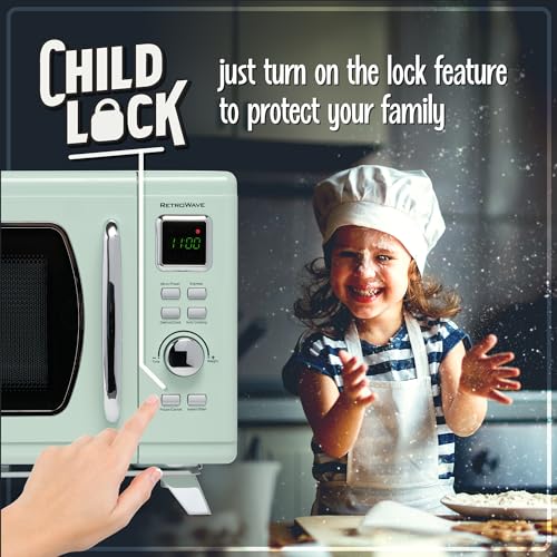 Retro Compact Countertop Microwave Z648