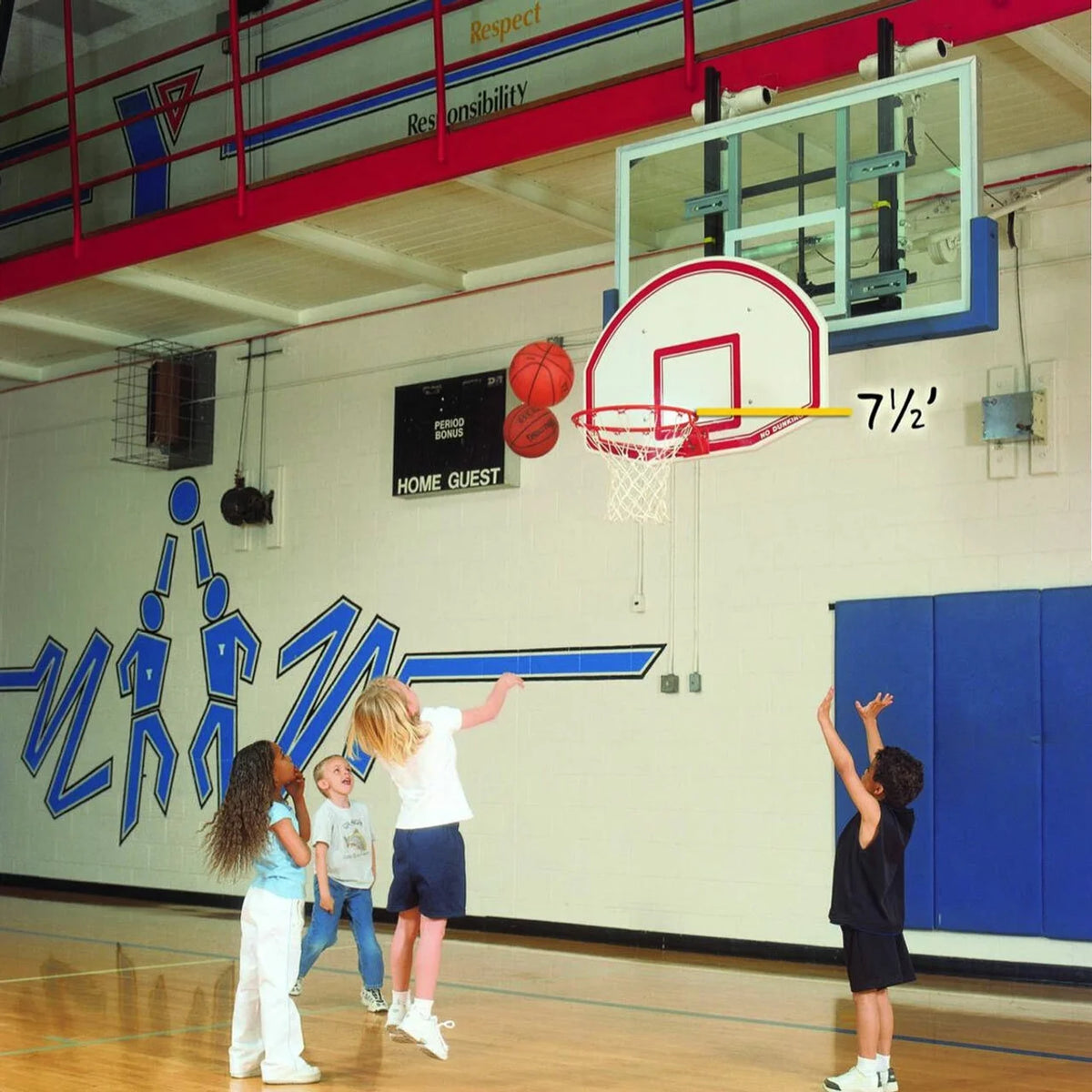 6-in-1 Adjustable Youth Basketball Goal L760619