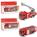 2Pc Metal Alloy Fire Ladder Truck Model 1:50 O2360