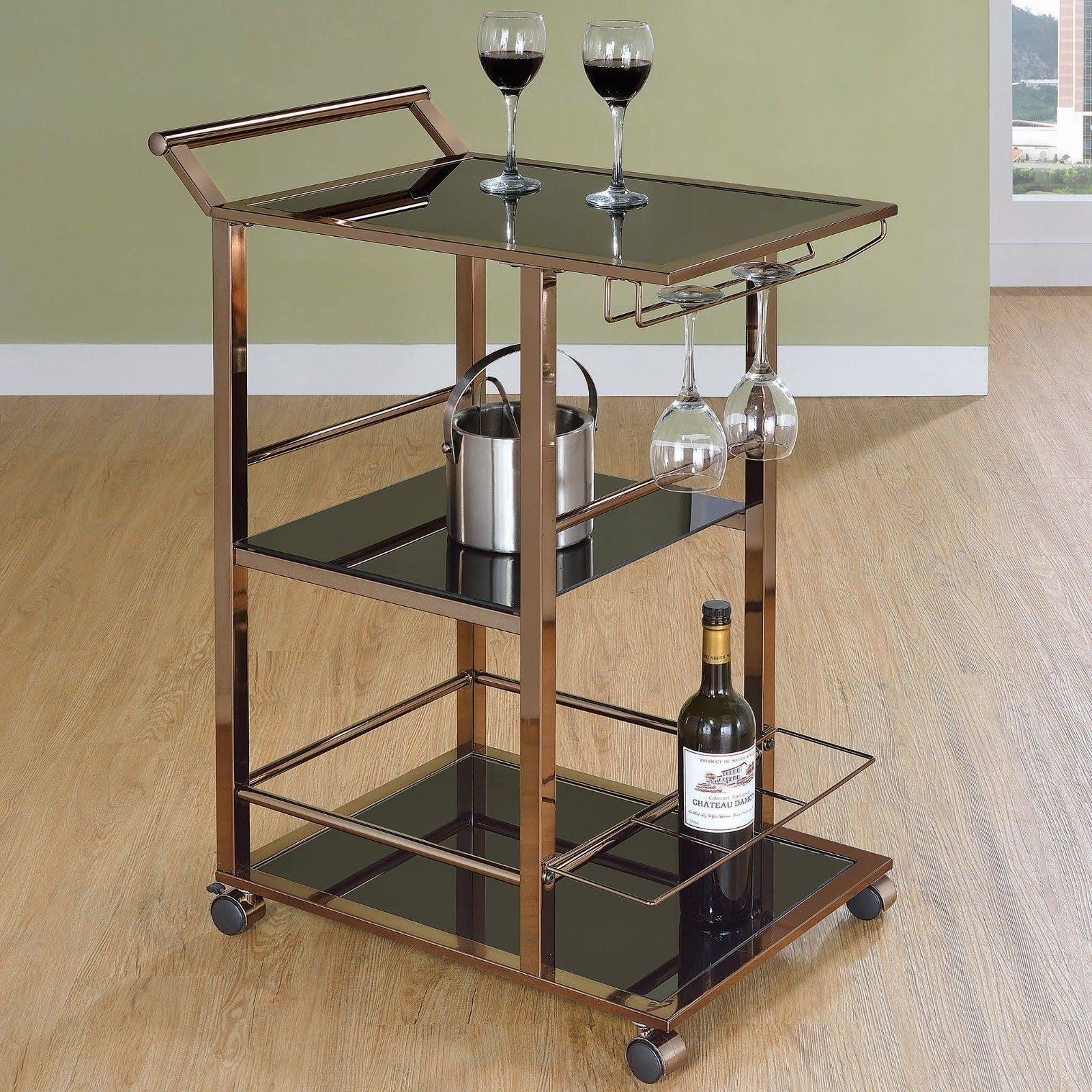 Black Serving Cart D503