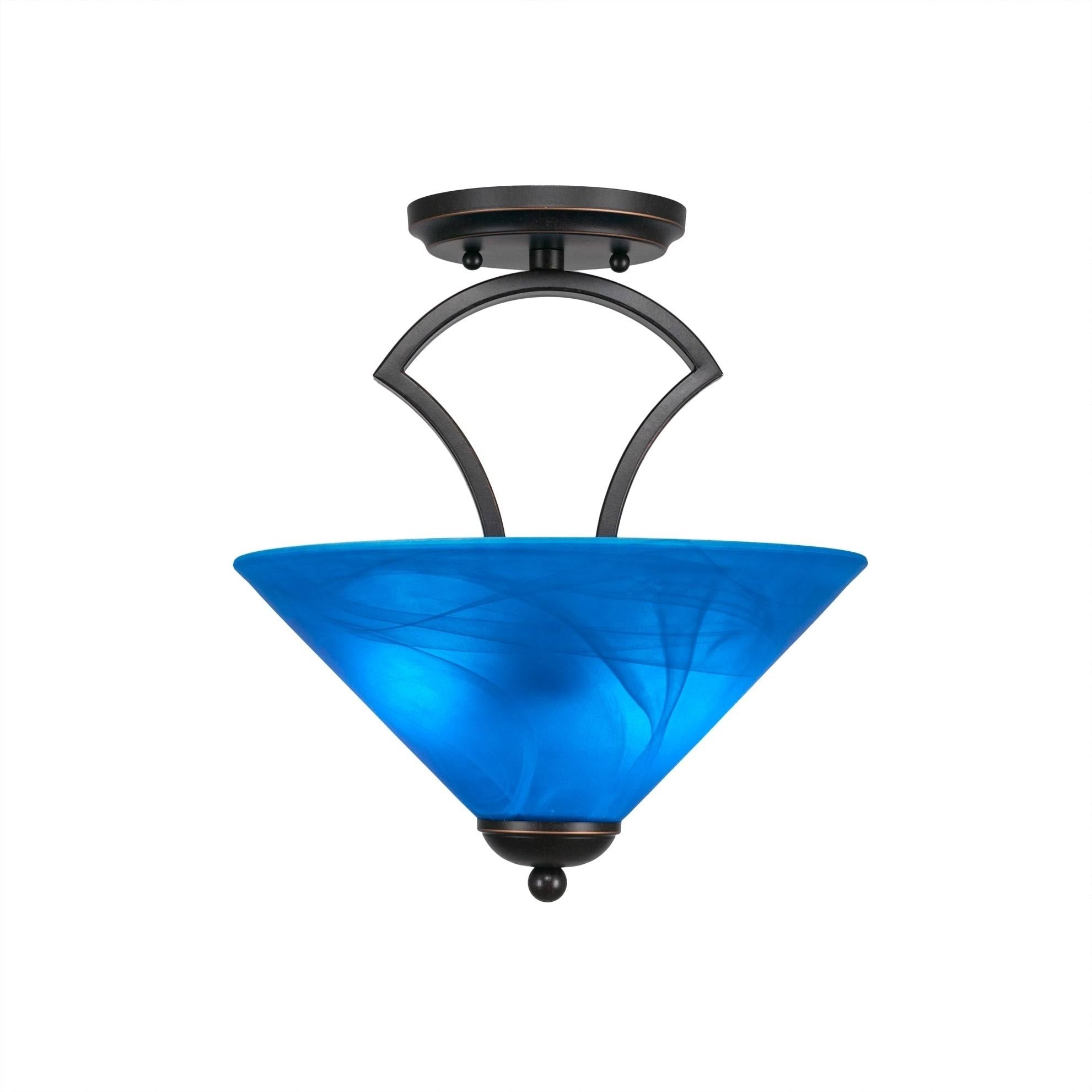 Two Light Semi-Flush Mount Dark J23443